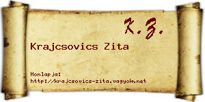 Krajcsovics Zita névjegykártya