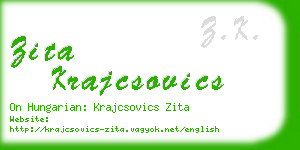 zita krajcsovics business card